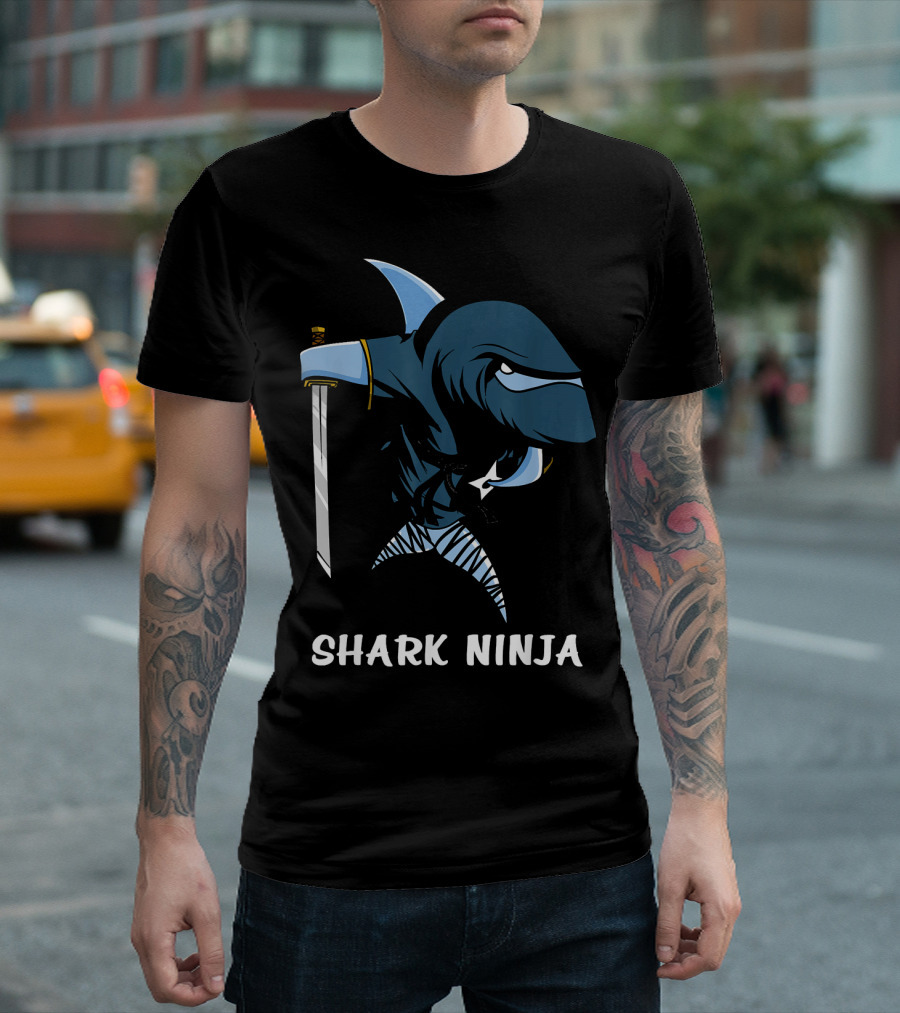 Shark Ninja Karate Samurai Martial Ocean Warrior T-Shirt