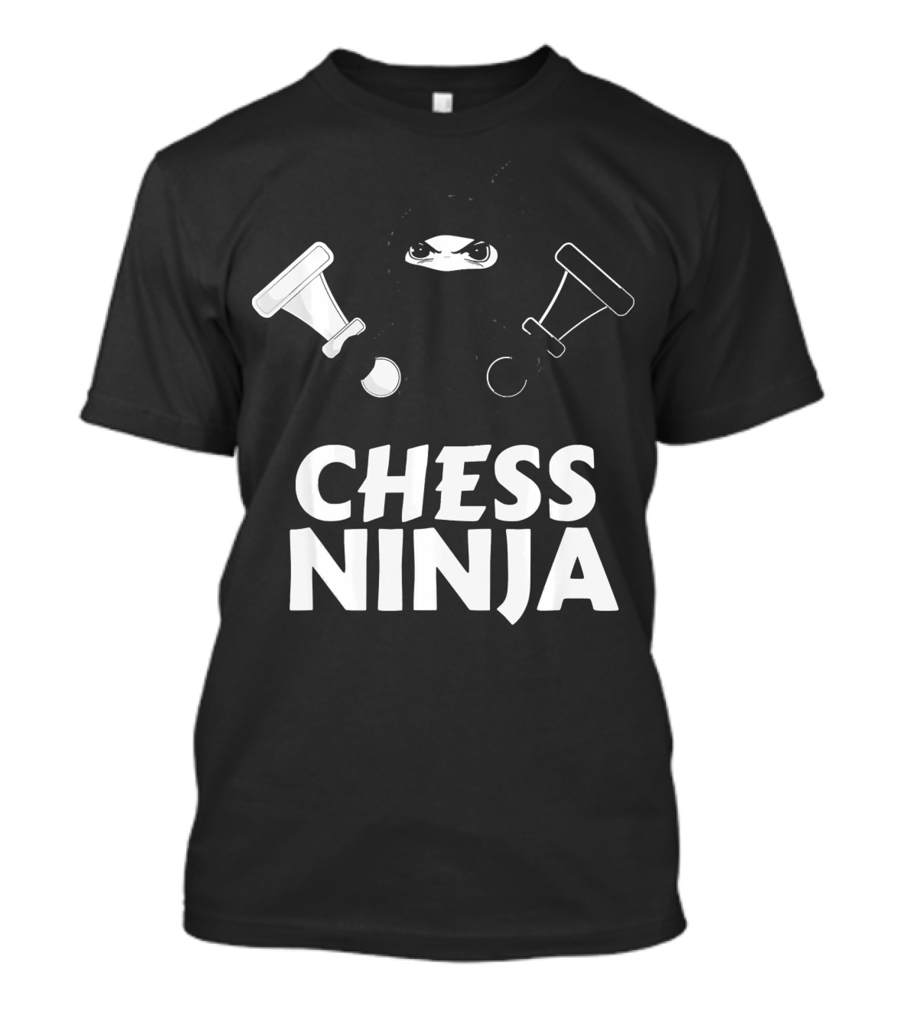 Chess Ninja Fun Warrior With Chess Pieces T-Shirt