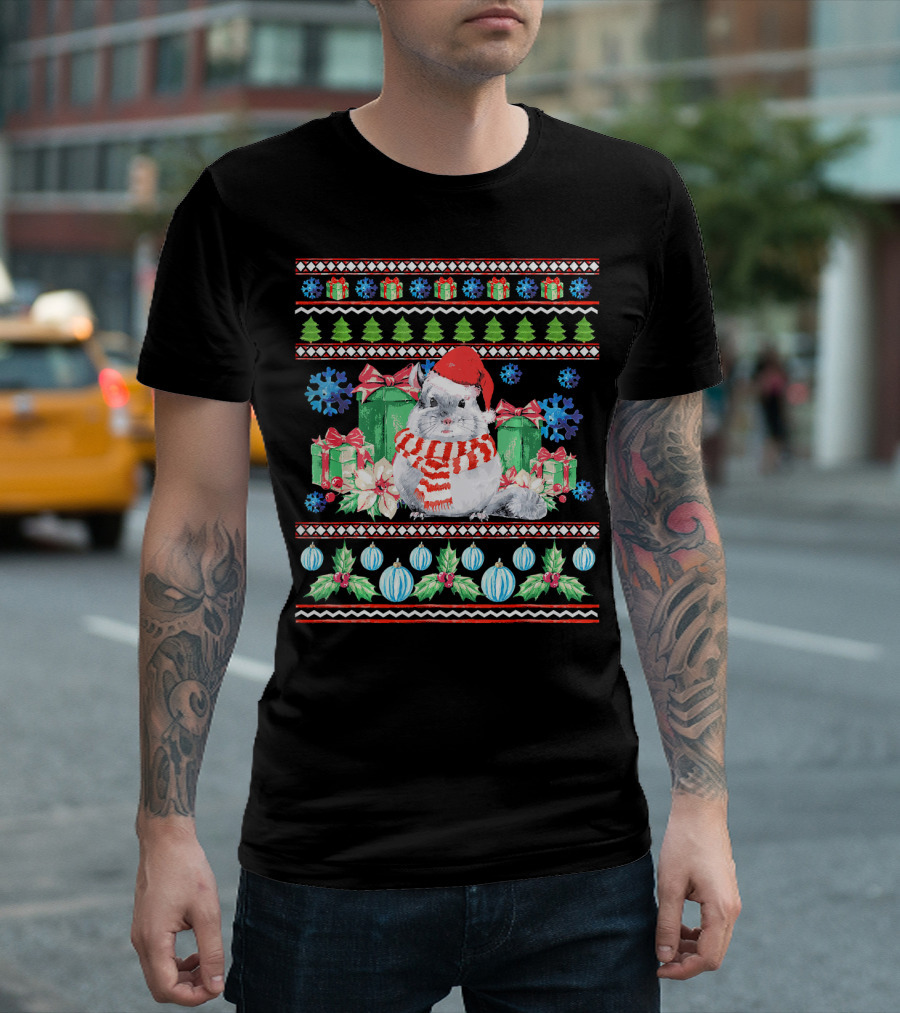Chinchilla Christmas Holiday Gift T-Shirt