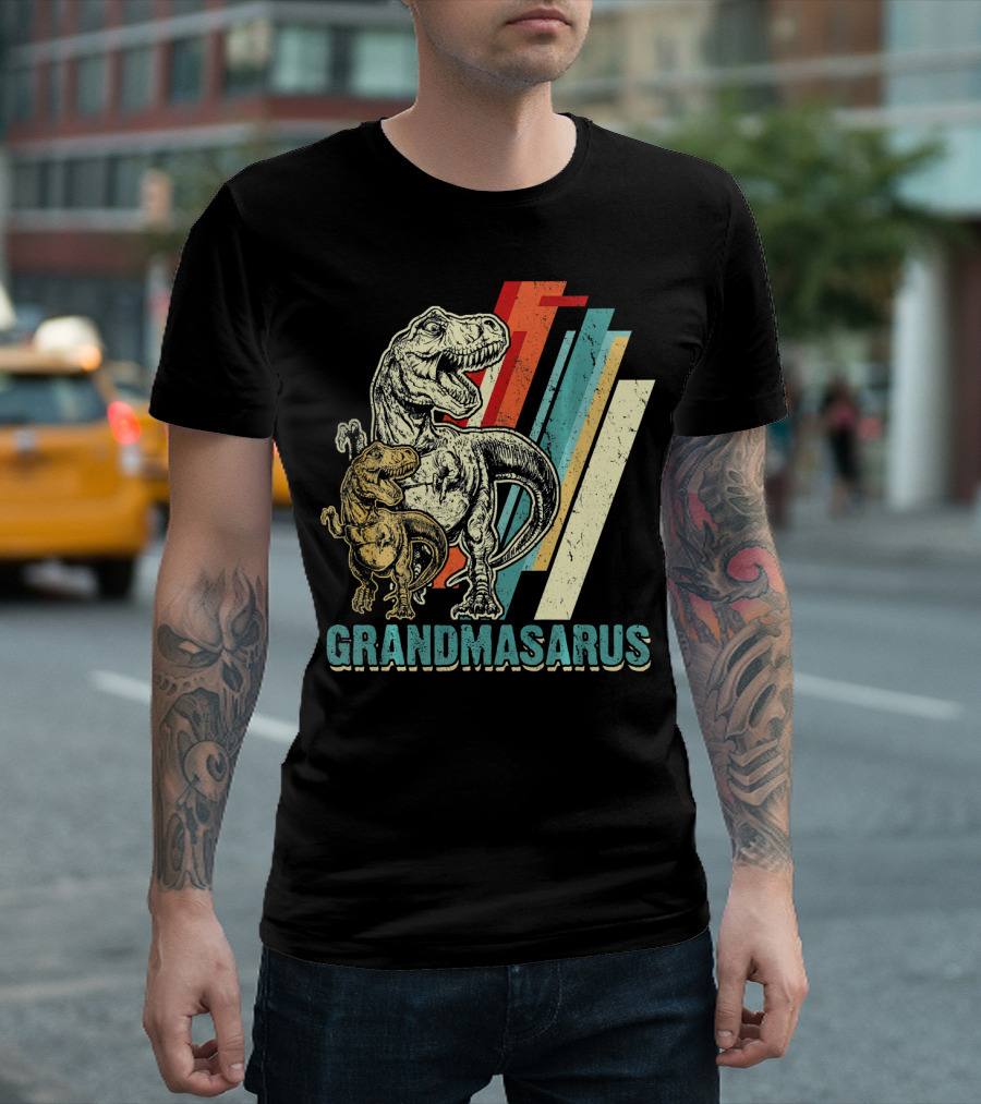 Grandmasaurus Retro Vintage Dinosaur Mother's Day T-Shirt