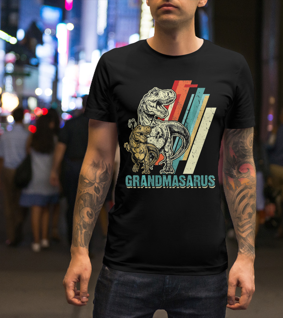 Grandmasaurus Retro Vintage Dinosaur Mother's Day T-Shirt
