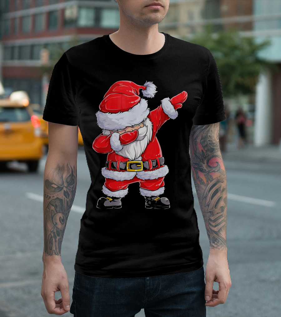 Dabbing Santa Claus Christmas Holiday Fun T-Shirt