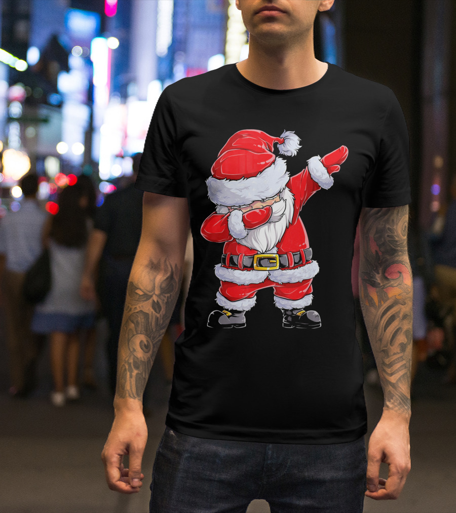 Dabbing Santa Claus Christmas Holiday Fun T-Shirt