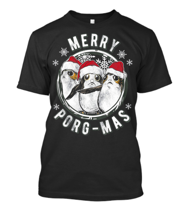 Star Wars Merry Porg Mas Christmas Holiday T-Shirt