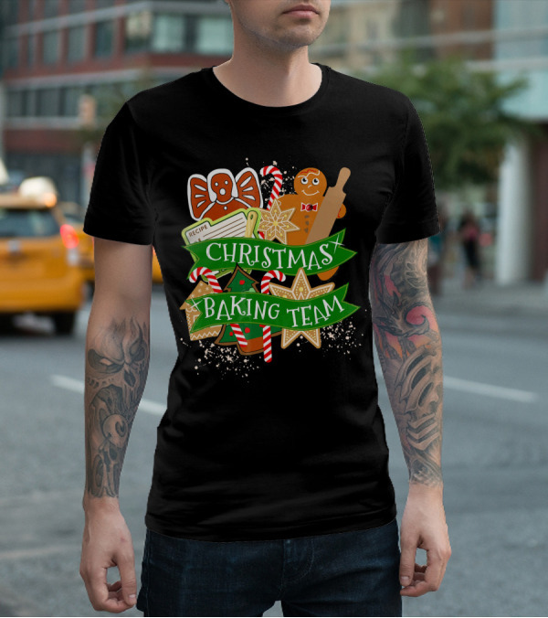 Christmas Baking Team Gingerbread Recipe Holiday Cook Gingerbread House Candy Canes T-Shirt