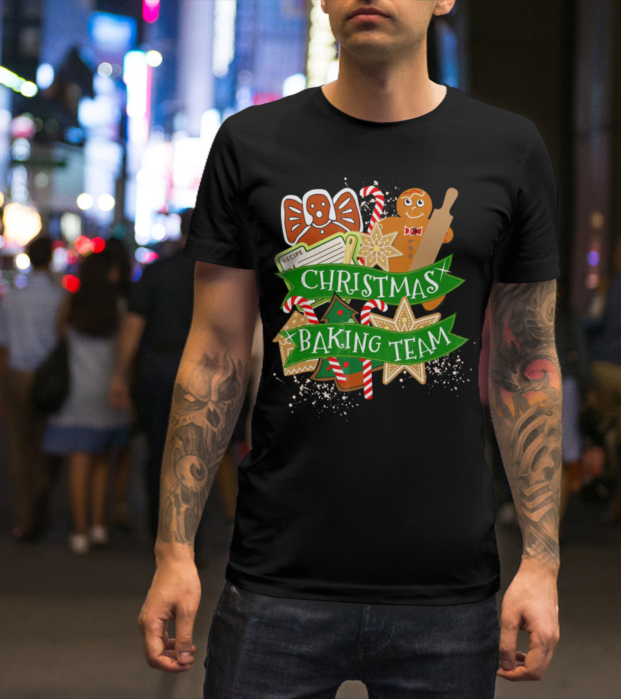 Christmas Baking Team Gingerbread Recipe Holiday Cook Gingerbread House Candy Canes T-Shirt