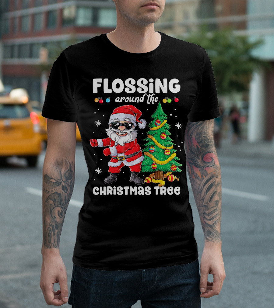 FLOSSING AROUND THE CHRISTMAS TREE T-Shirt