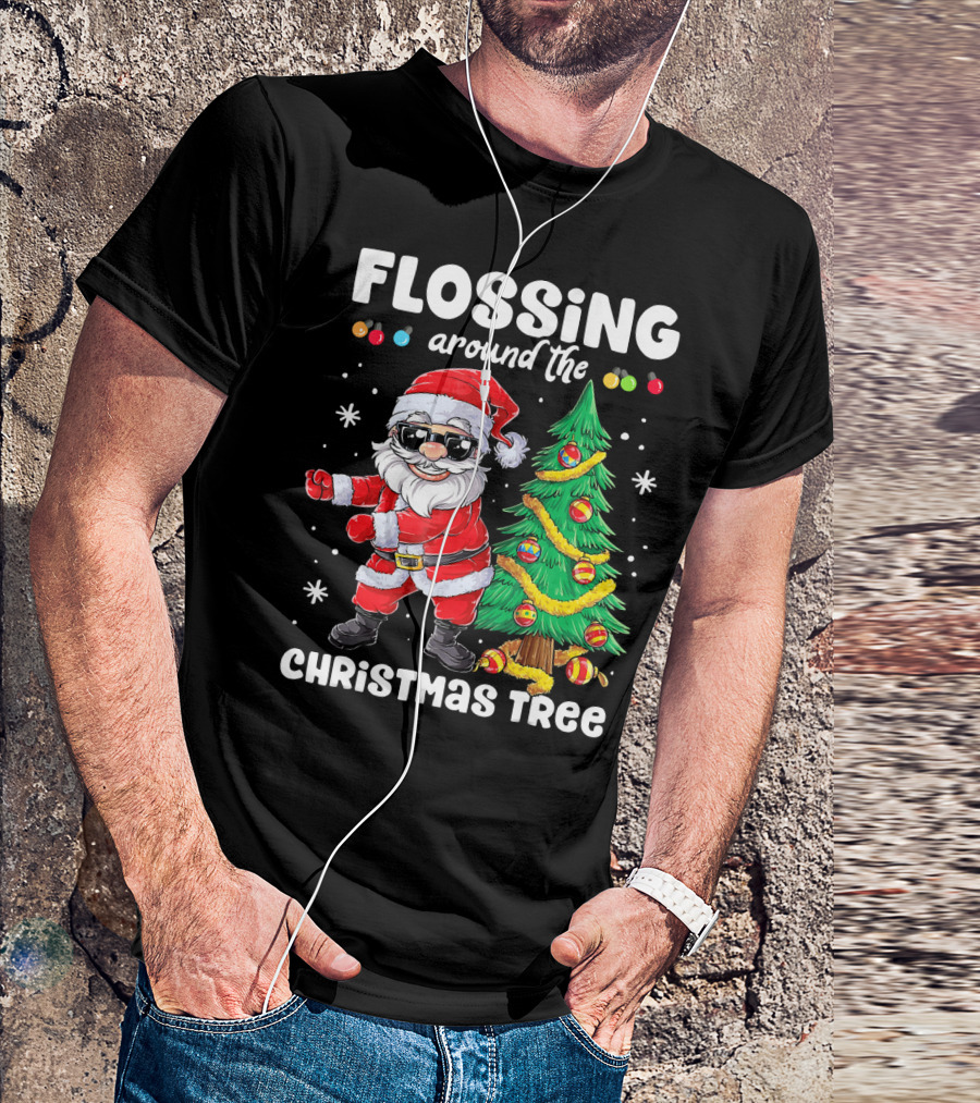 FLOSSING AROUND THE CHRISTMAS TREE T-Shirt