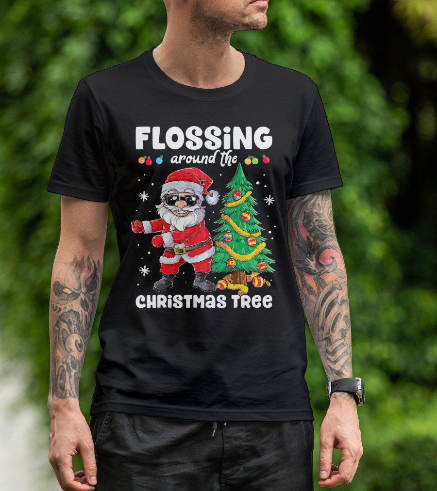 FLOSSING AROUND THE CHRISTMAS TREE T-Shirt