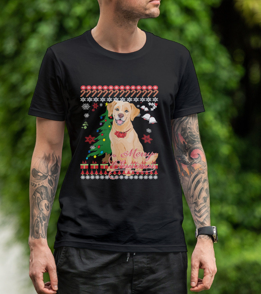 Merry Christmas Labrador Ugly T-Shirt