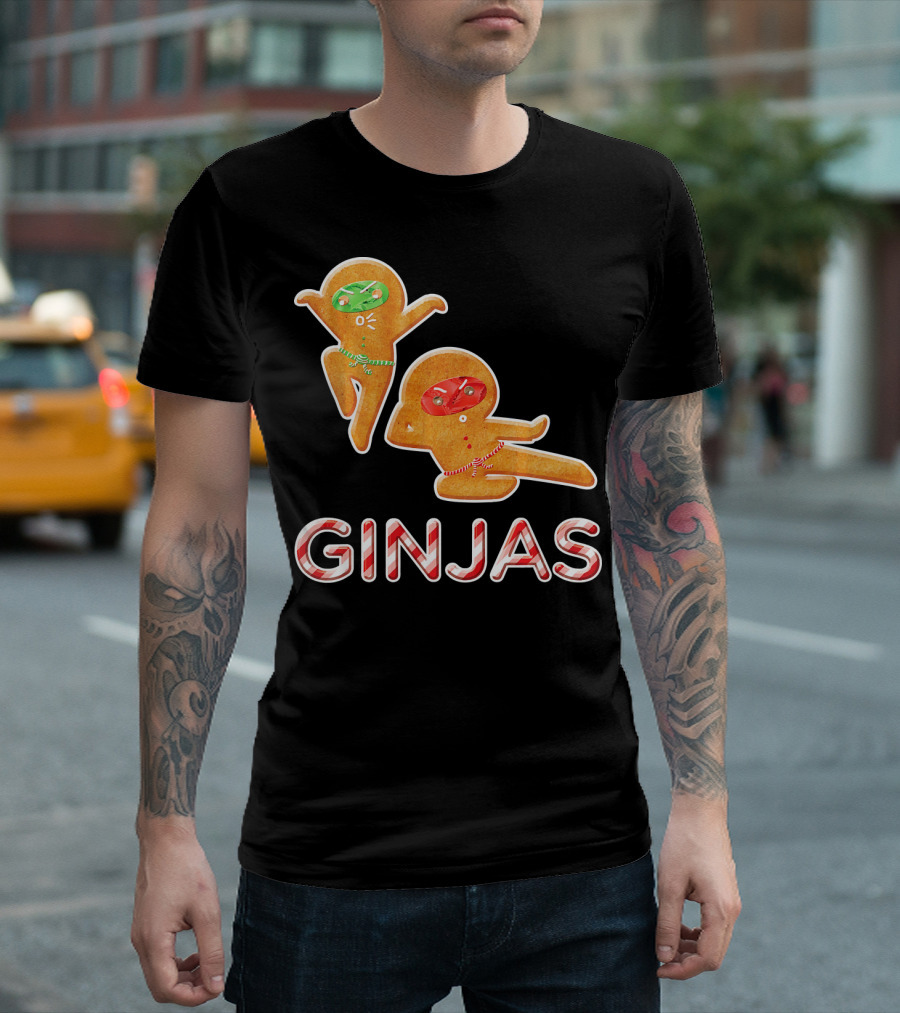 Ginjas Gingerbread Ninja Christmas T-Shirt