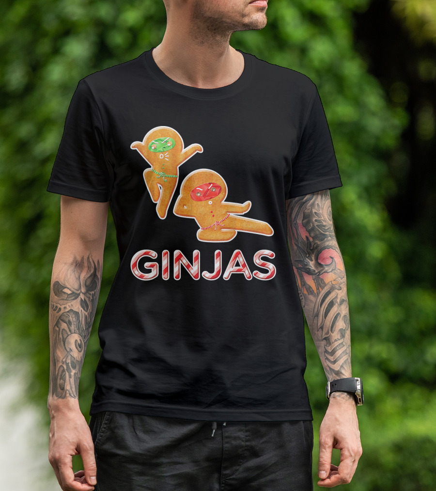Ginjas Gingerbread Ninja Christmas T-Shirt
