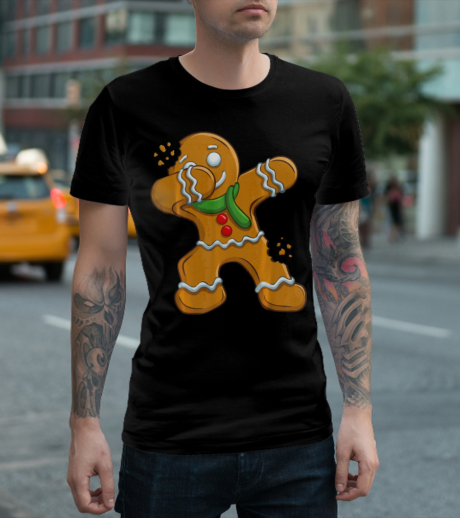 Dabbing Gingerbread Man Christmas Cookies Dance T-Shirt