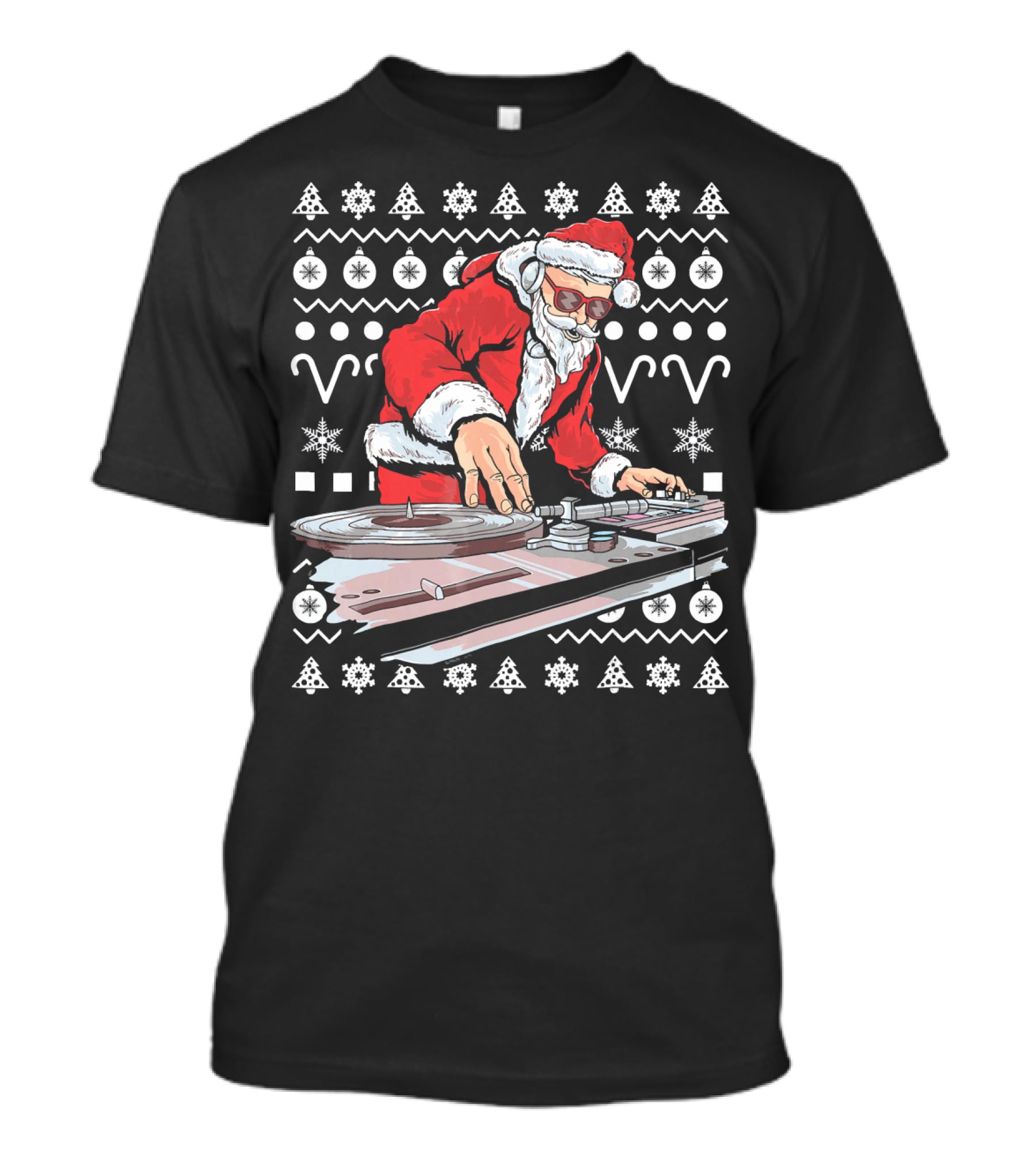Santa Claus DJ Remixing Holiday Beats T-Shirt