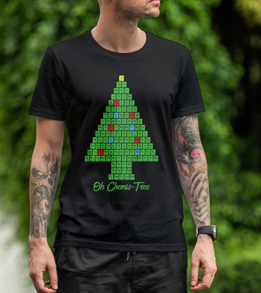 Oh Chemis Tree Periodic Table Christmas Parody Chemistry T-Shirt