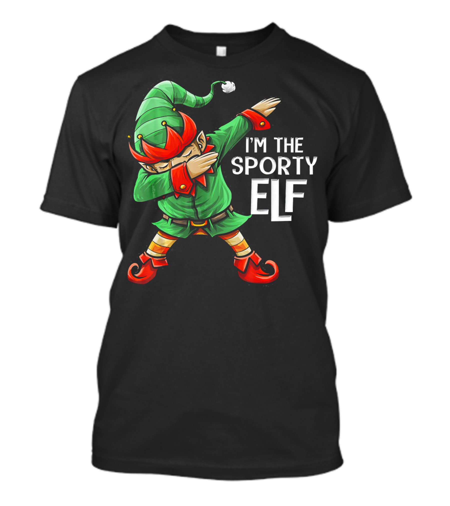 I'm The Sporty Elf Dabbing Matching Family Group T-Shirt