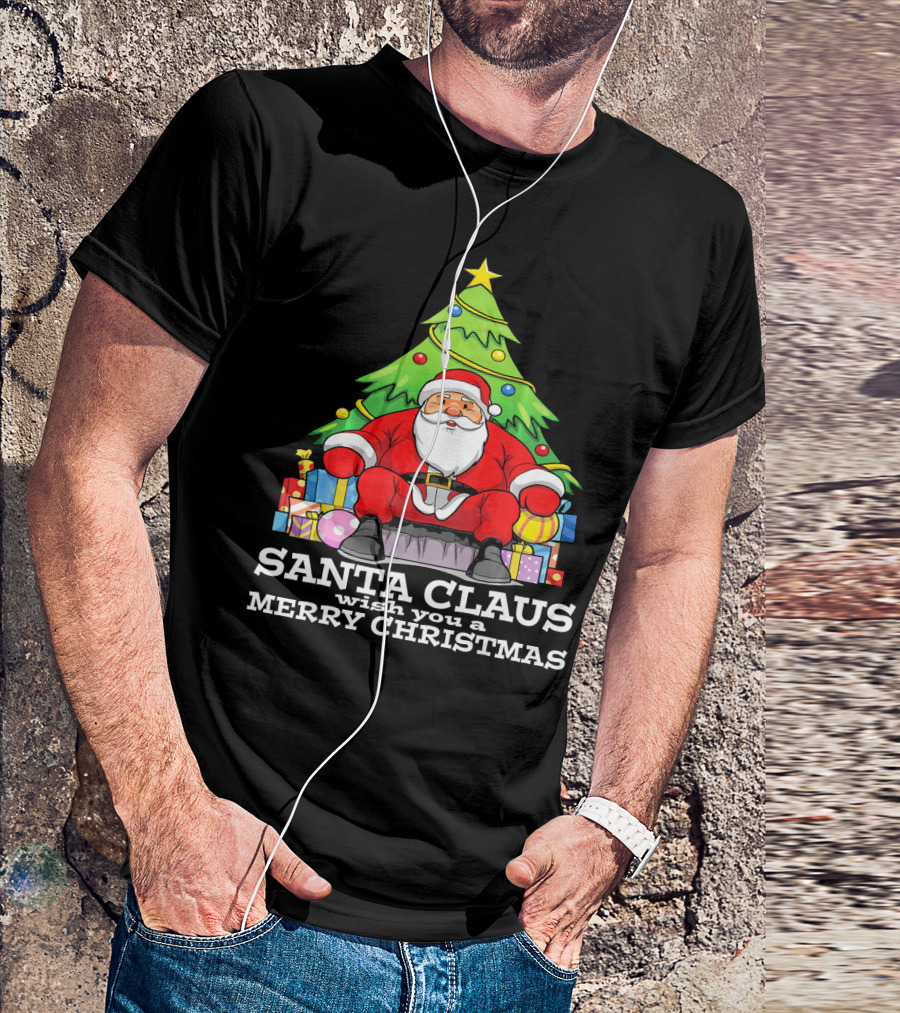 Santa Claus Wish You A Merry Christmas T-Shirt