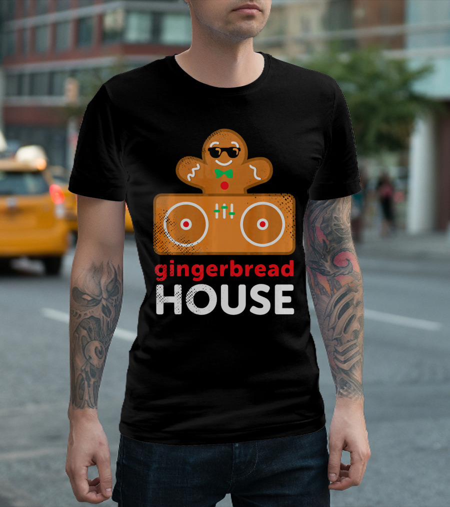 Gingerbread House Christmas DJ Gingerbread T-Shirt