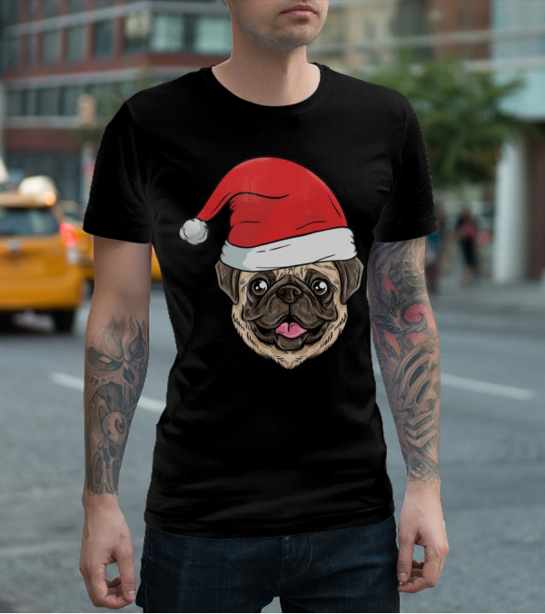Kids Pug Santa Claus T-Shirt