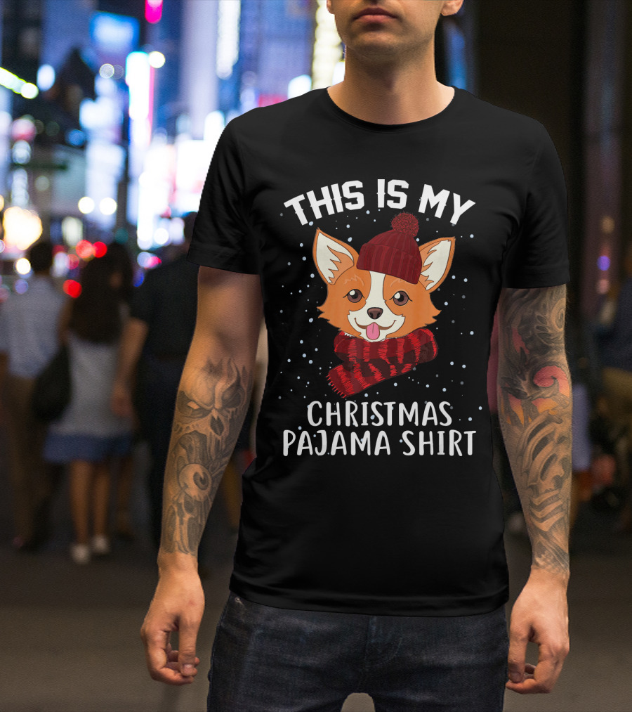 This Is My Christmas Pajama Shirt Corgi T-Shirt
