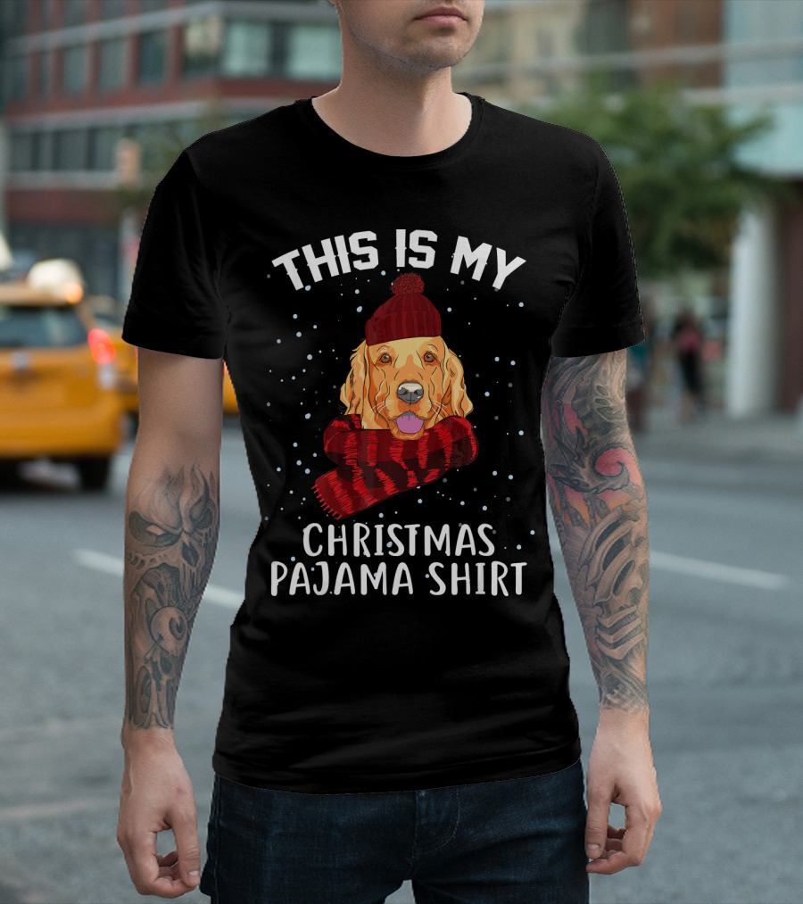 This Is My Christmas Pajama Shirt Golden Retriever T-Shirt