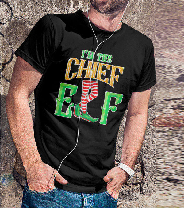 I'm The Chief Elf Family Matching Christmas Pajama Party T-Shirt