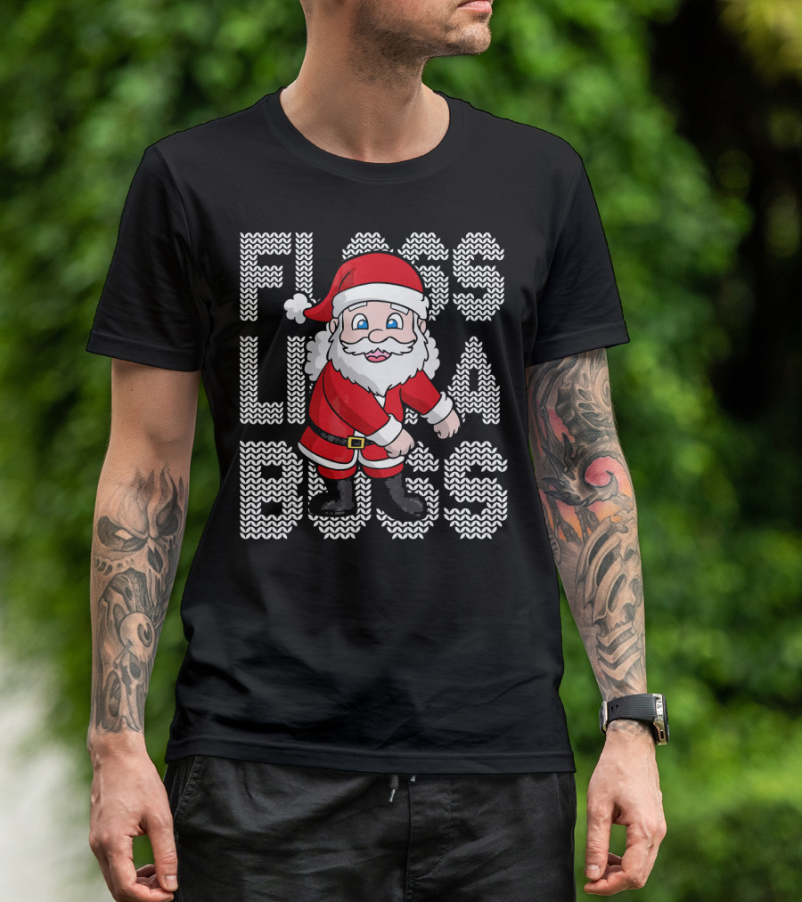 Santa Floss Like A Boss Christmas Kids T-Shirt