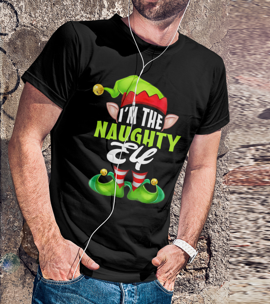I'm The Naughty Elf Matching Family Holiday Pajamas T-Shirt