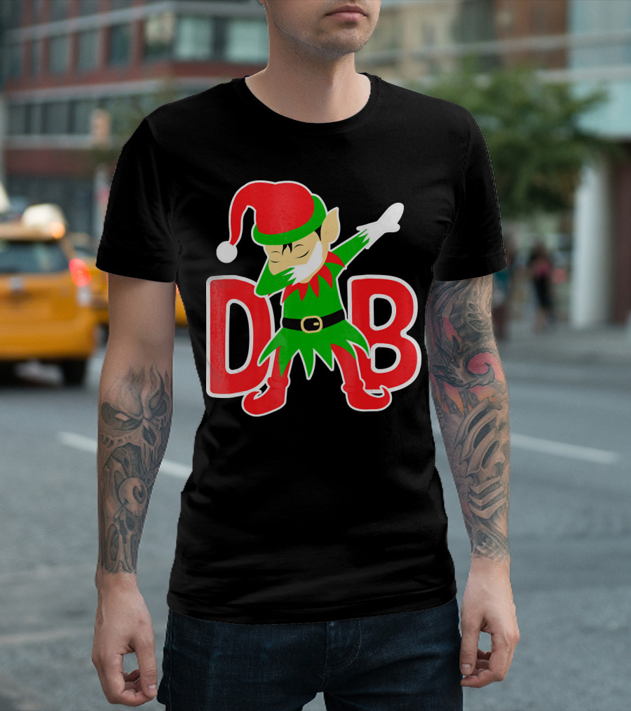 Dabbing Christmas Elf Cute Christmas Holidays T-Shirt