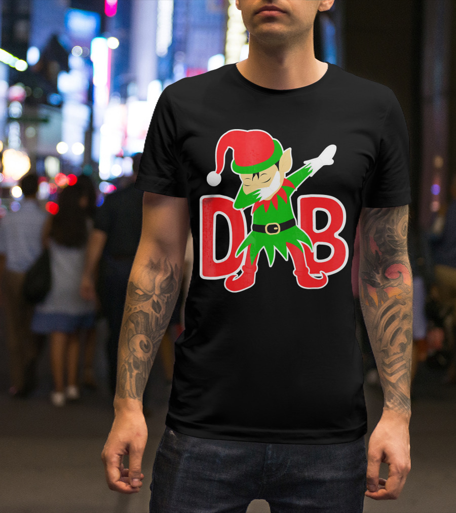 Dabbing Christmas Elf Cute Christmas Holidays T-Shirt