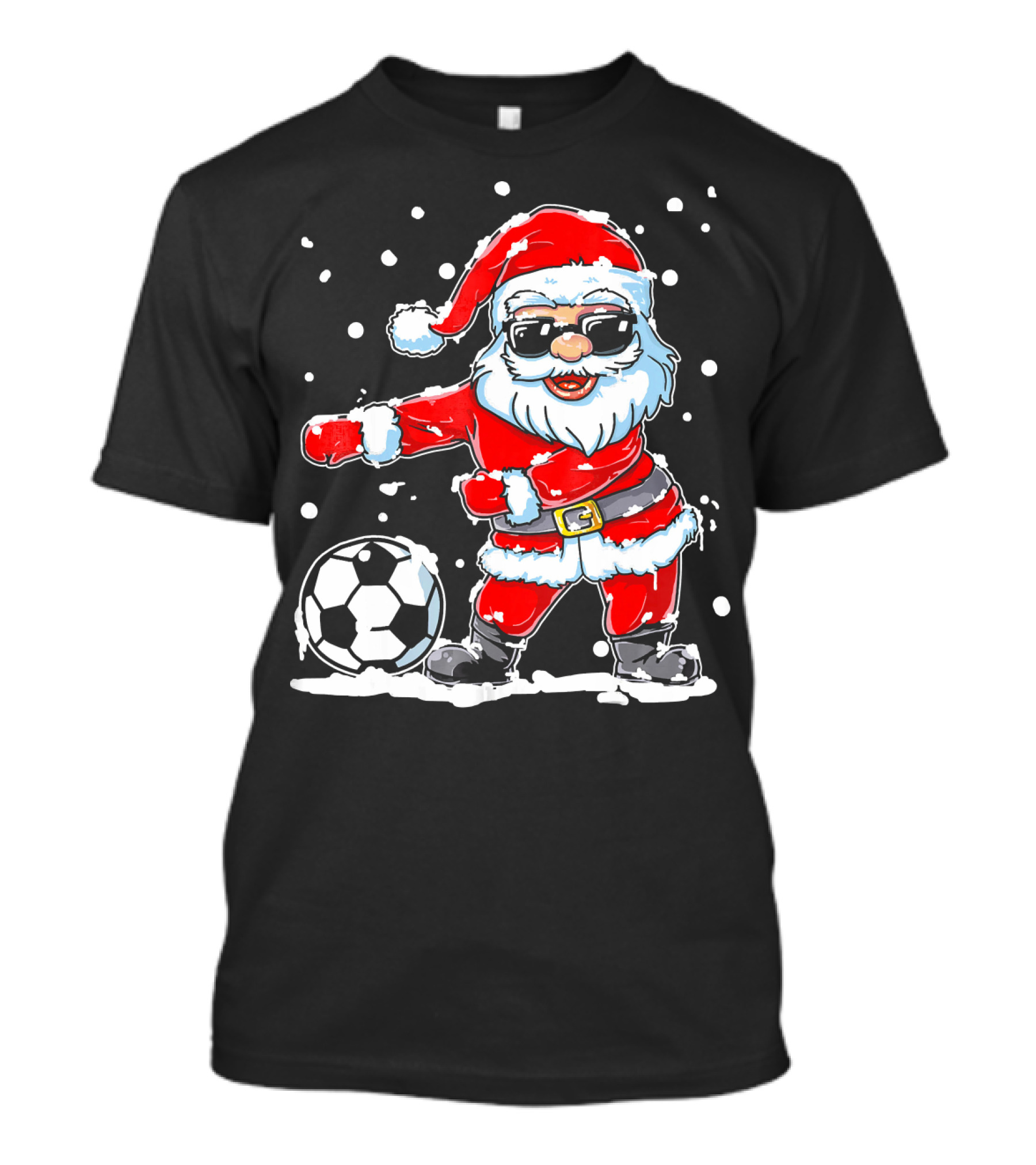Christmas Flossing Santa Soccer T-Shirt