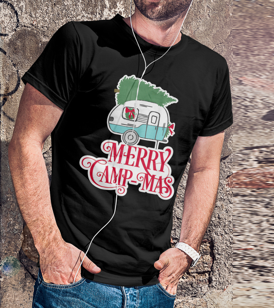 Merry Camp-Mas Christmas Vintage Camper T-Shirt