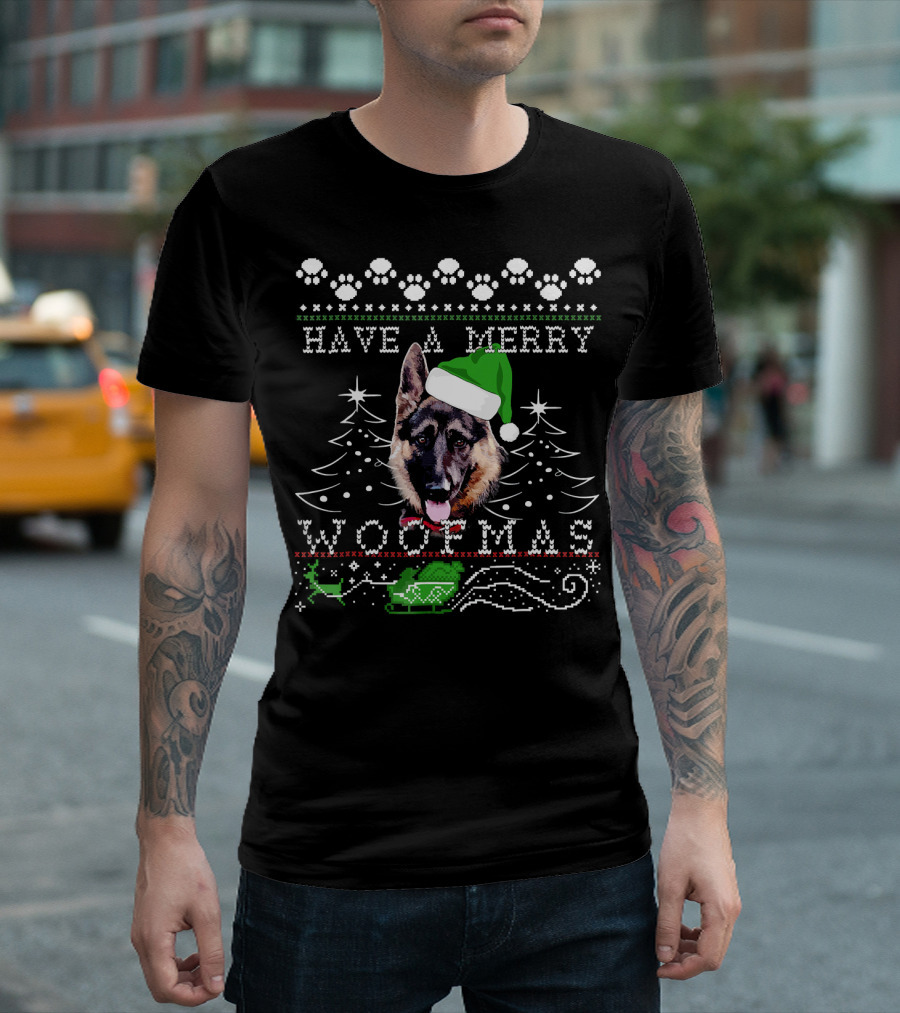 Have a Merry Woofmas German Shepherd Christmas T-Shirt