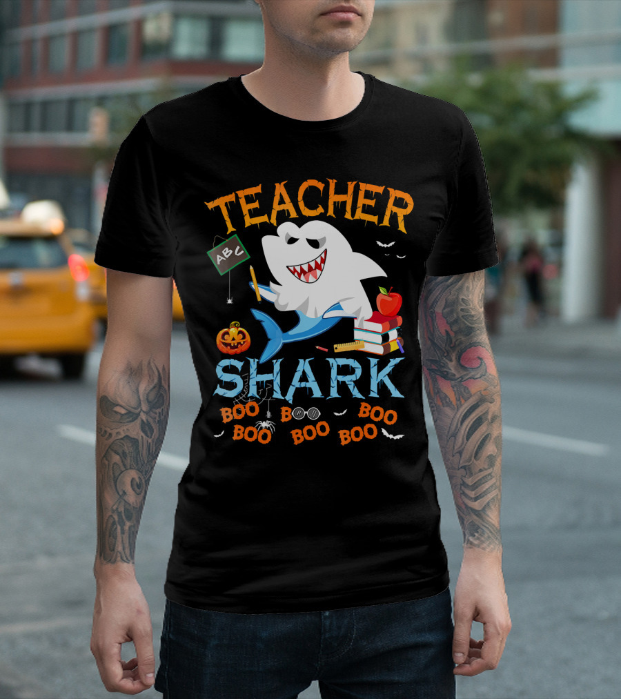 Teacher Shark Halloween Boo Classroom T-Shirt