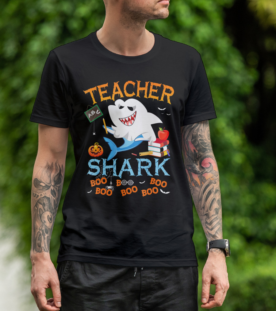 Teacher Shark Halloween Boo Classroom T-Shirt