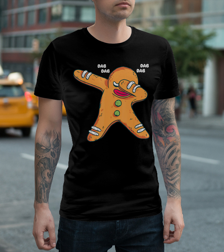 Dab Dab Gingerbread Cookie Christmas Dance T-Shirt