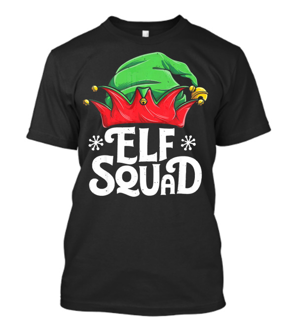 Elf Squad Christmas Elves Hat Festive Family T-Shirt