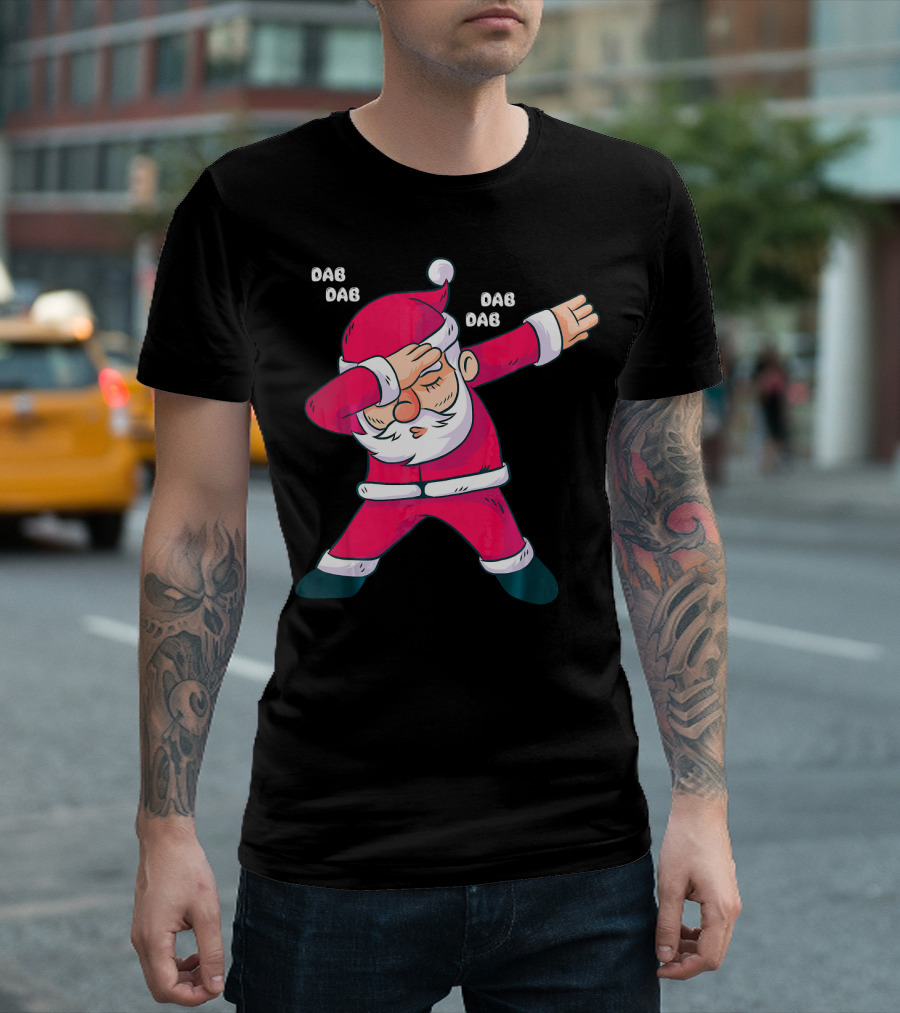 Dab Dab Dab Christmas Dabbing Santa Fun T-Shirt