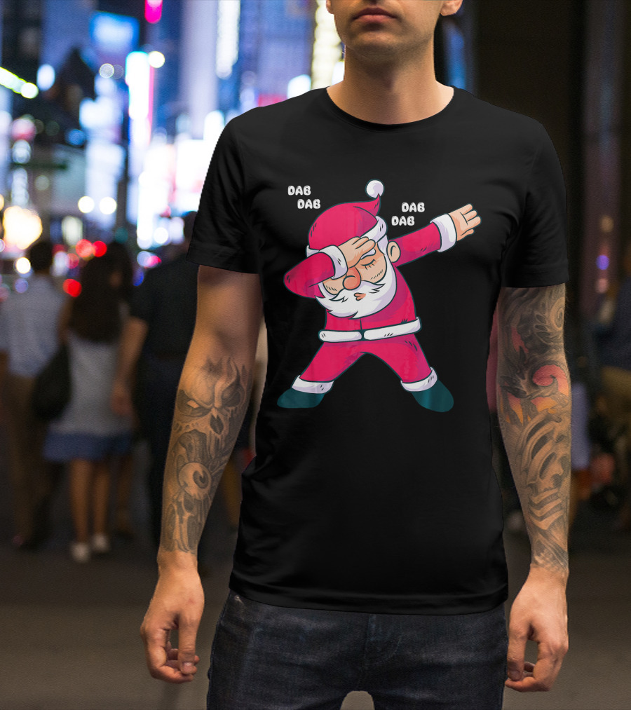 Dab Dab Dab Christmas Dabbing Santa Fun T-Shirt