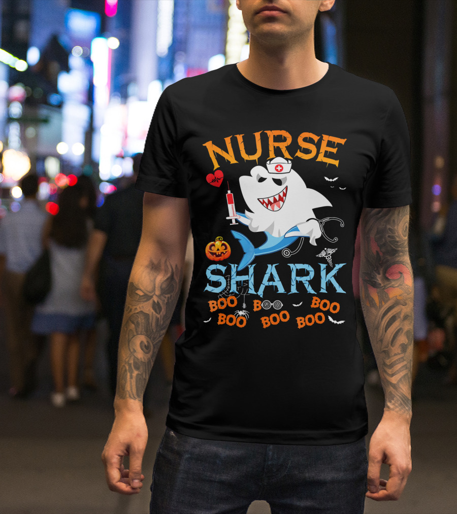 Nurse Shark Halloween Boo Scary Nurse Shark T-Shirt