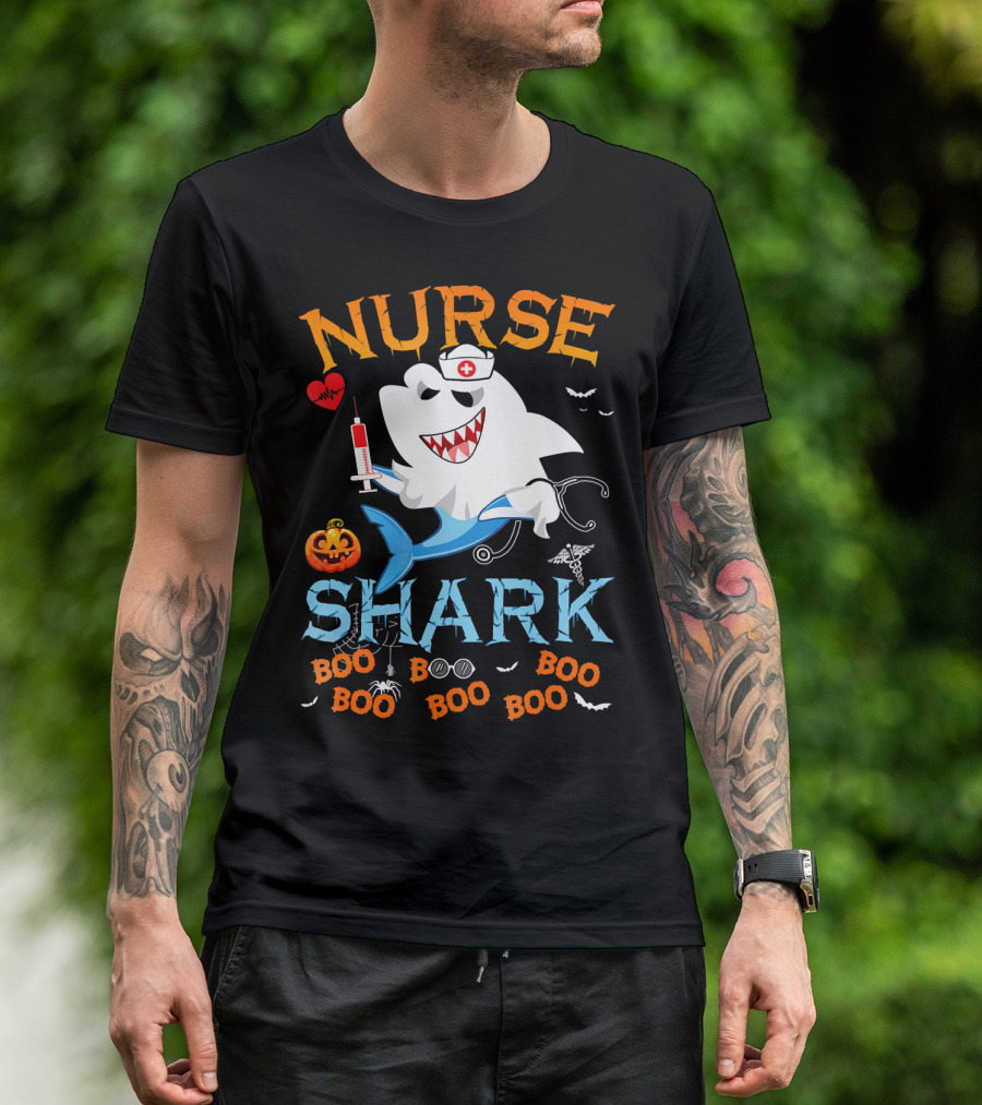 Nurse Shark Halloween Boo Scary Nurse Shark T-Shirt