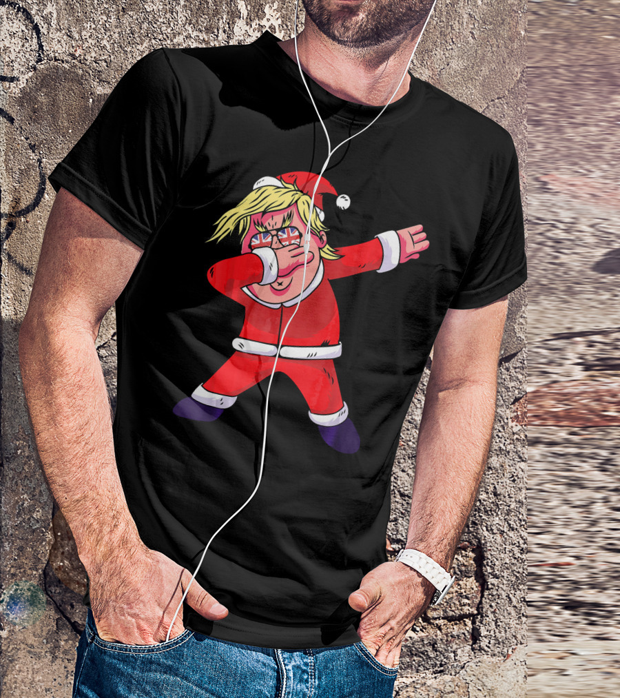 Dabbing Santa Claus With Sunglasses And Santa Hat T-Shirt
