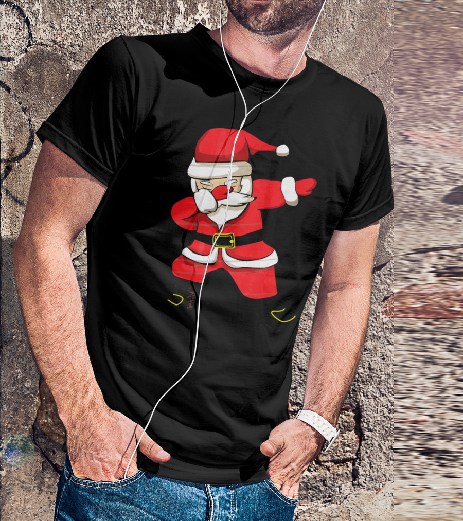 Dabbing Santa Christmas Santa College Dab Move Iconic Festive T-Shirt