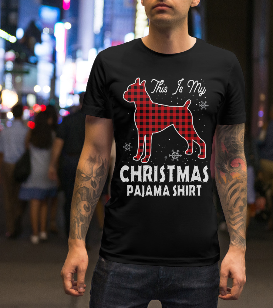 This Is My Christmas Boxer Dog Pajama T-Shirt