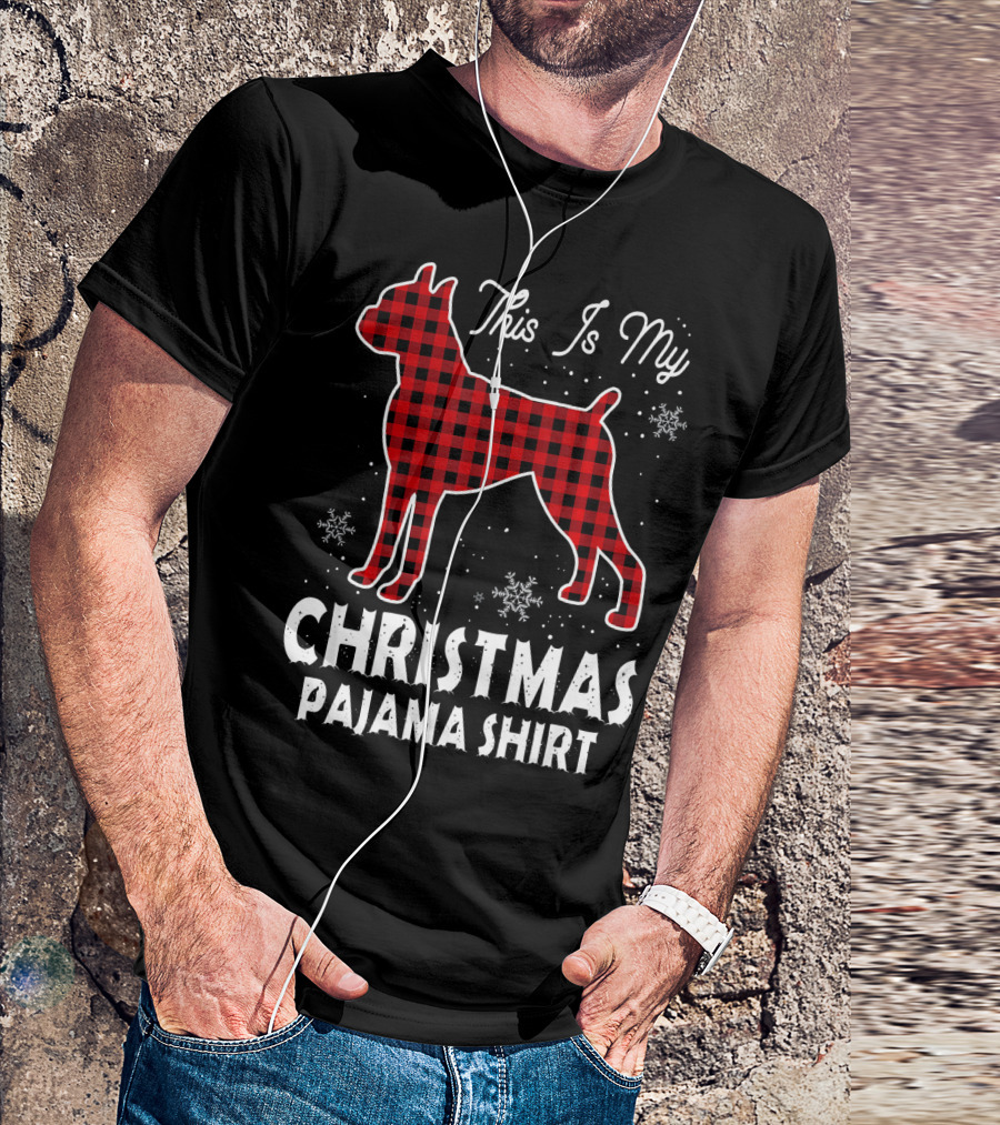 This Is My Christmas Boxer Dog Pajama T-Shirt