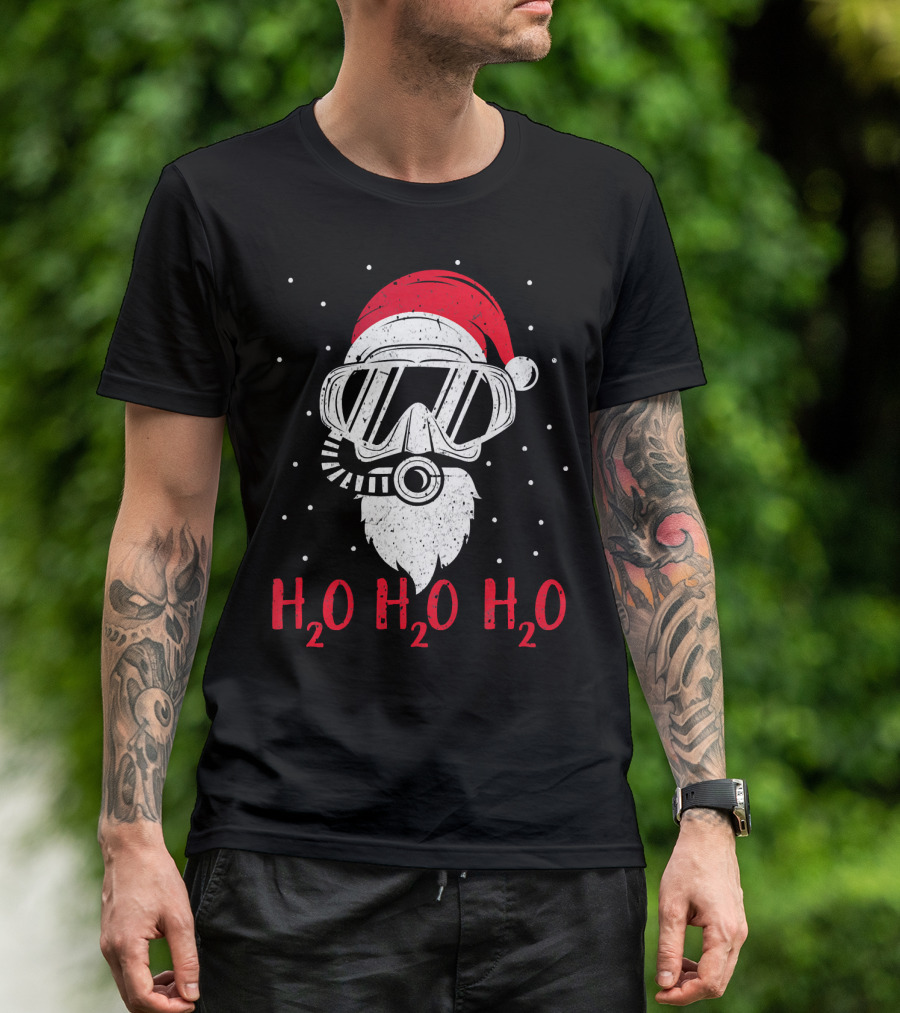 Santa Scuba Diving H2O H2O H2O T-Shirt