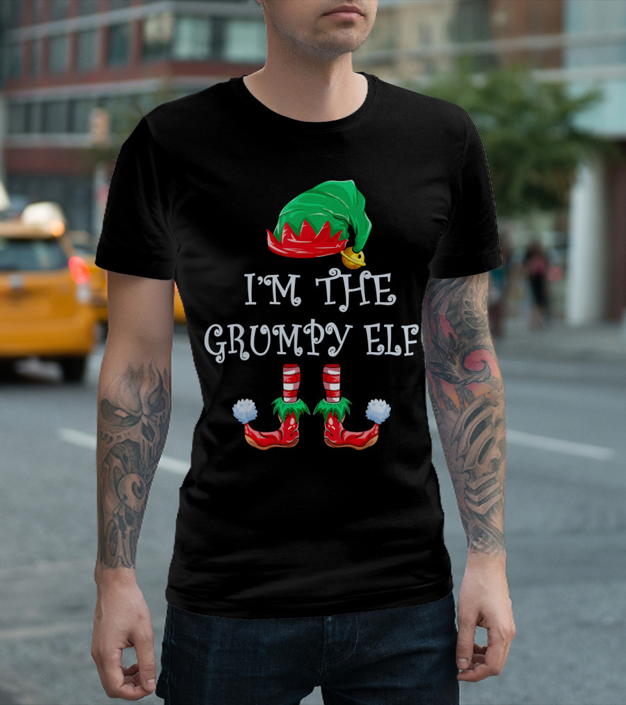 I'm The Grumpy Elf Matching Christmas Fam T-Shirt