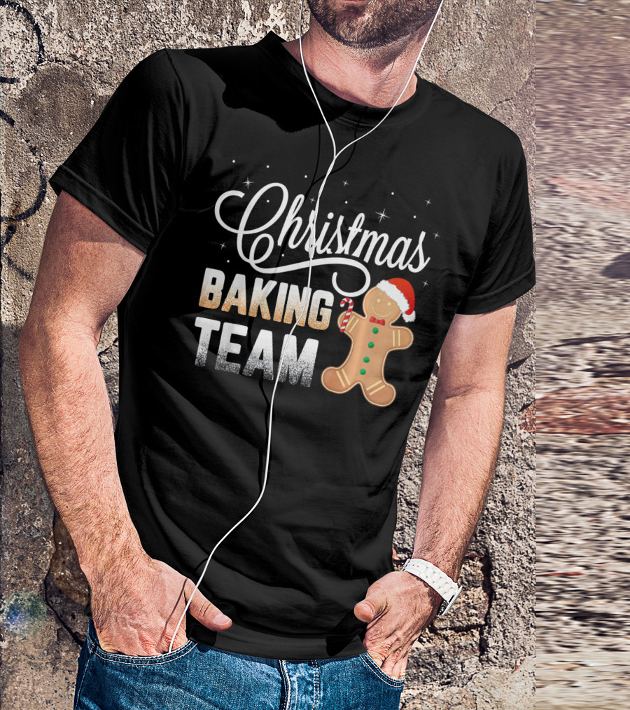 Christmas Baking Team Gingerbread Candy Cane Holiday T-Shirt