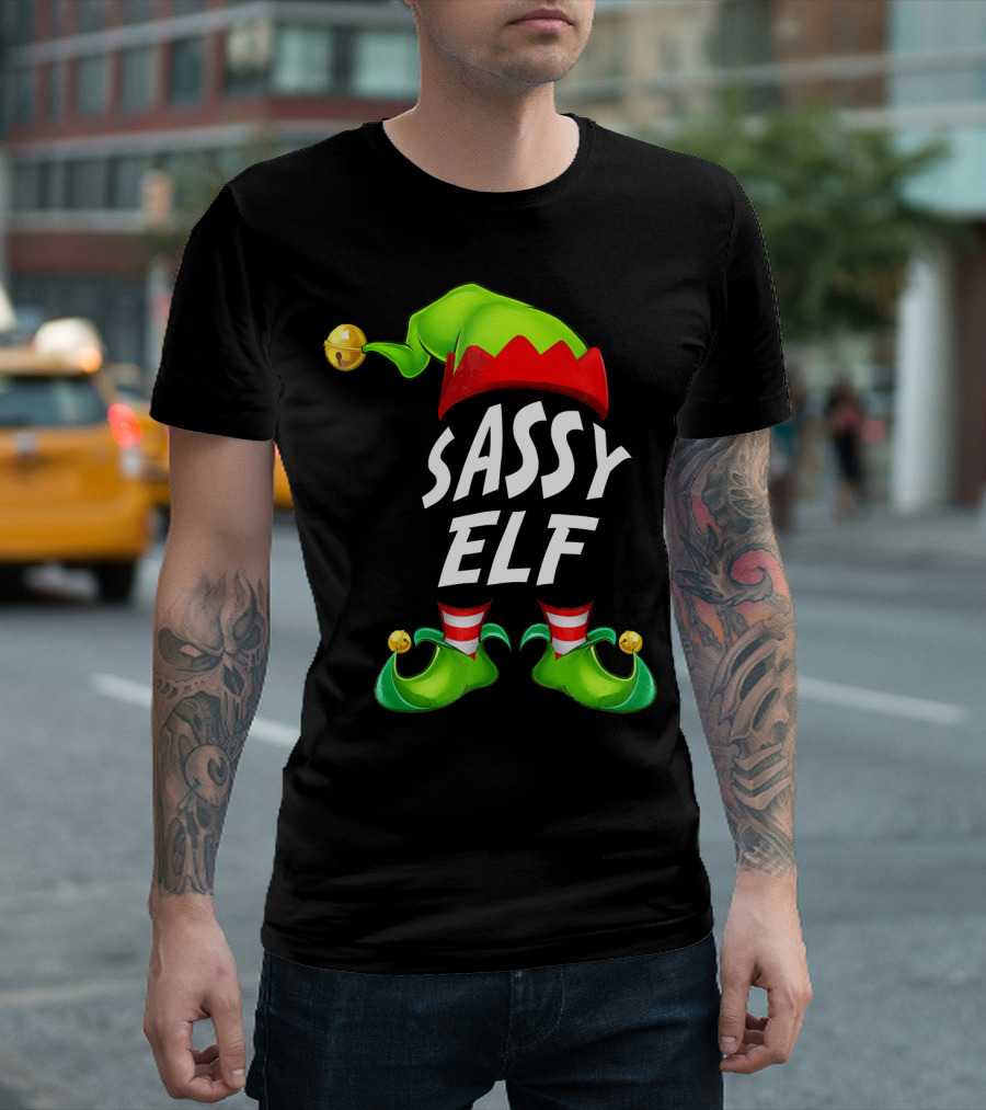Sassy Elf Christmas Funny Fam T-Shirt