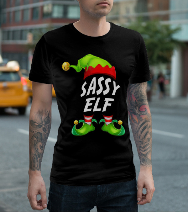 Sassy Elf Christmas Funny Fam T-Shirt